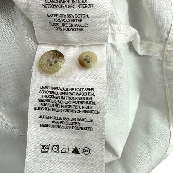 Columbia PFG Button Up Two Front Pockets Logo Short Sleeve Shirt Medium - Picture 5 of 8